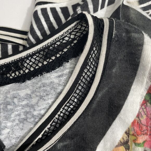 FunSport Women’s S Floral Abstract Tunic Lagenlook Long Sleeve Artsy Boho - Picture 5 of 12